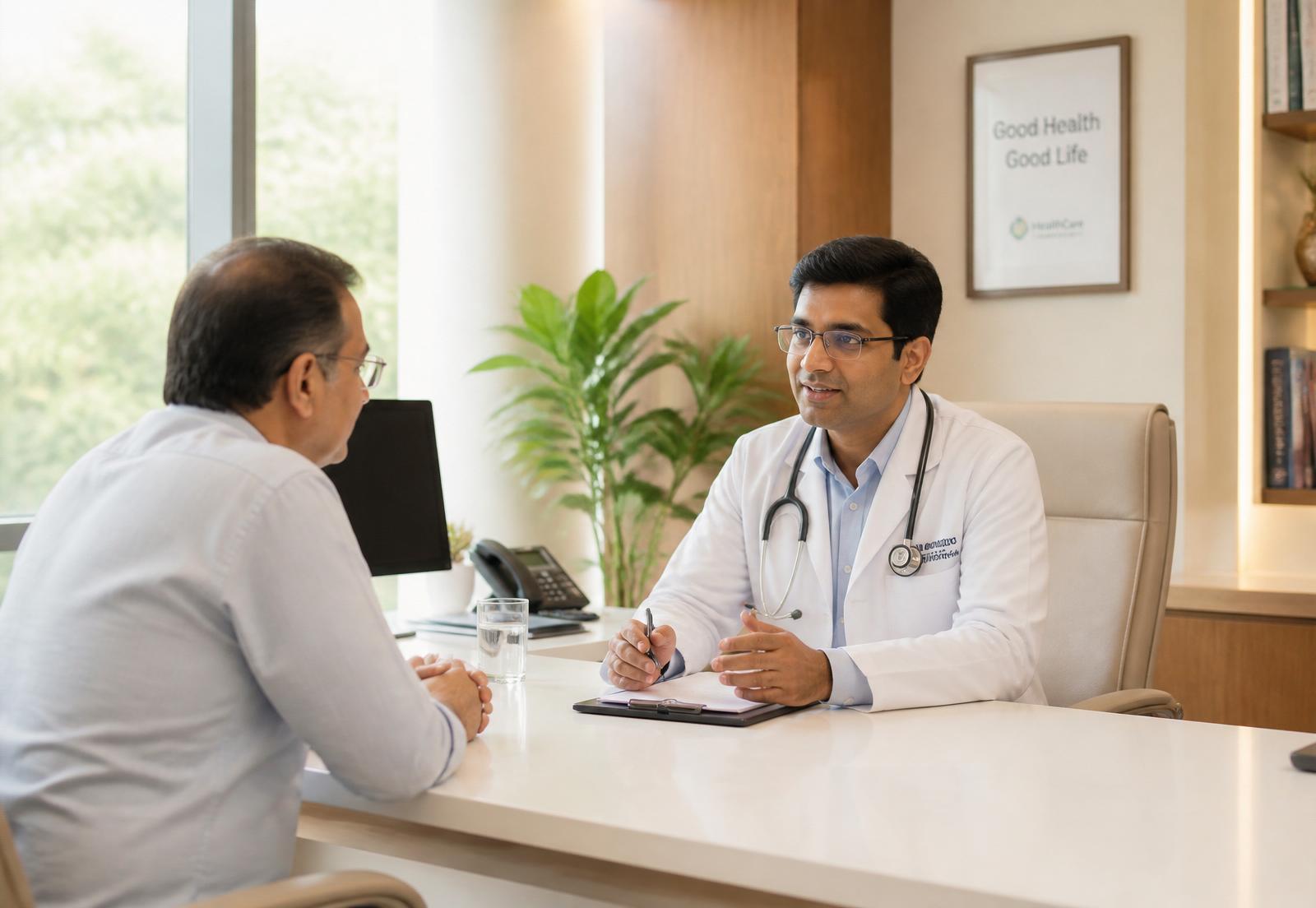 Doctor discussing a diabetes care plan with a patient